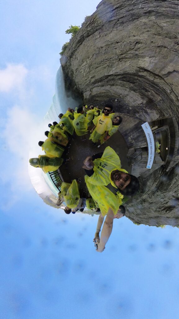 360 degree picture of Journey behind the falls